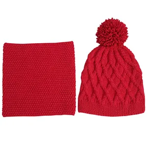 ست کلاه و شال گردن بافتنی بچگانه مدل R83