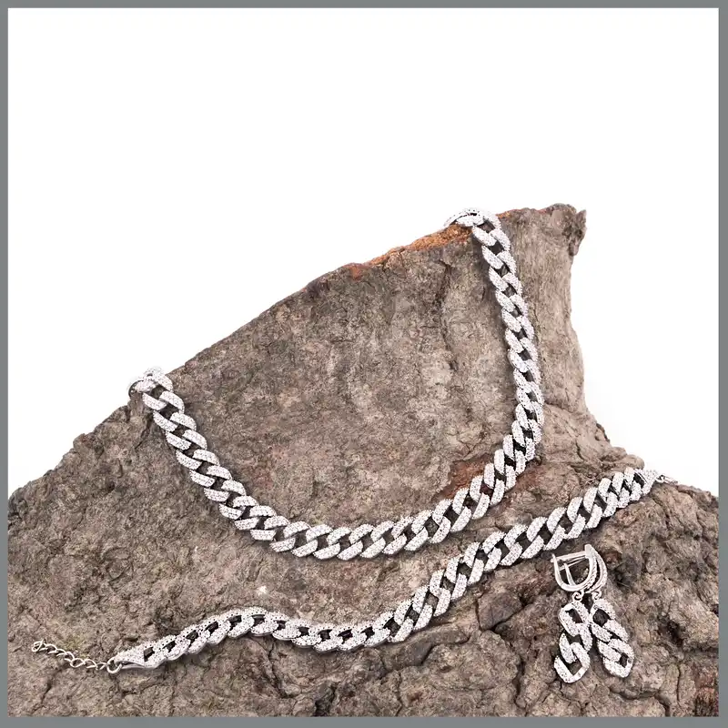 نیم ست نقره زنانه مدل GA-975