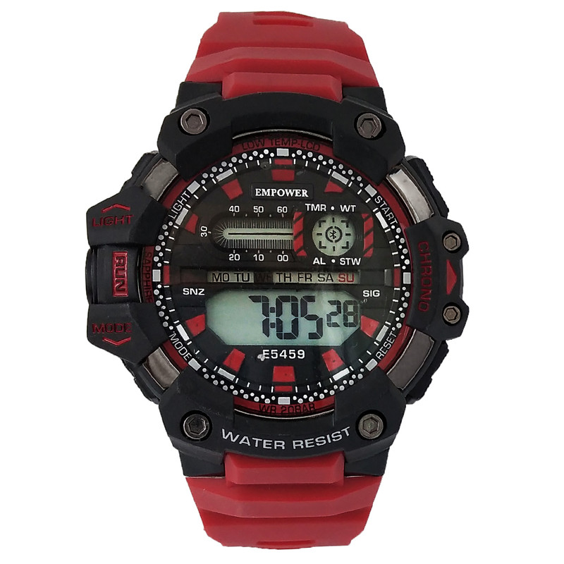 ساعت مچی دیجیتال مردانه امپاور مدل ضدآب کرنومتردار تاریخ شمار اسپرت کد 54