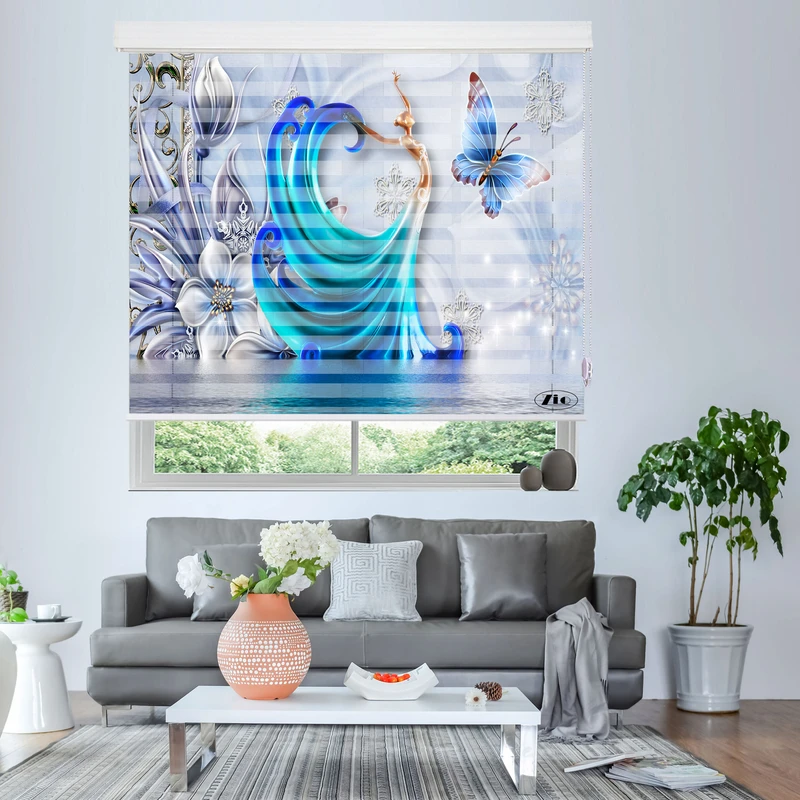 پرده زبرا زیو مدل 3D-1192 سایز 200x200 سانتی متر