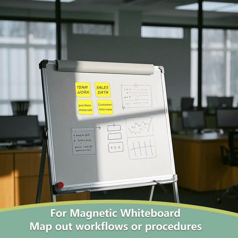 وایت برد هوم اند فریج مدل 5 سایز 8x10 سانتی متر به همراه مگنت و ماژیک وایت برد مجموعه 5 عددی