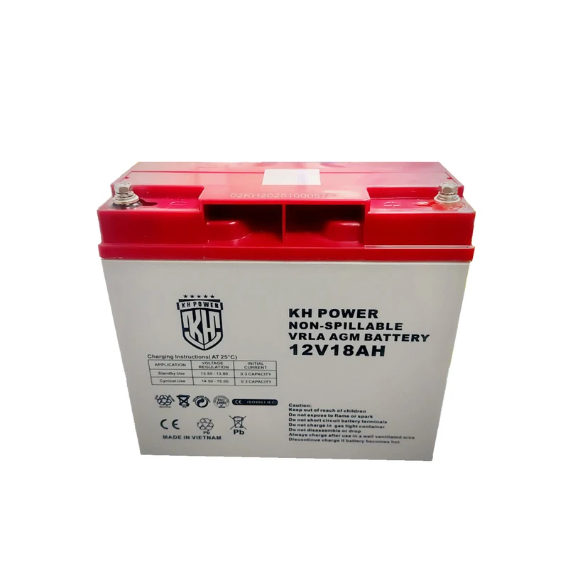 باتری ups با ولتاژ 12 ولت و شدت جریان 18 آمپرساعت کا اچ پاور مدل 12v-18ah
