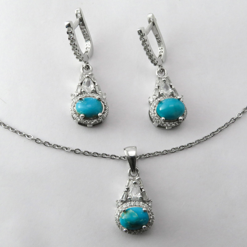 نیم ست نقره زنانه کد AV026-1