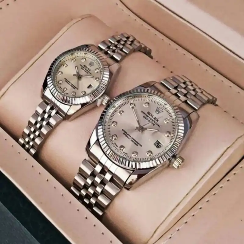 ست ساعت مچی عقربه ای زنانه و مردانه  مدل دیت جاست Nogr1