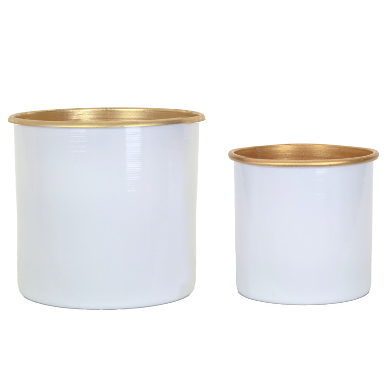 گلدان مدل استوانه فلزی مجموعه 2 عددی گلدان مدل استوانه فلزی مجموعه 2 عددی