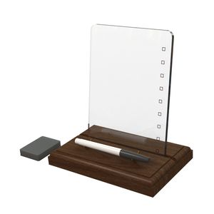 تخته یادداشت مدل رومیزی سایز 25x15 سانتی متر به همراه ماژیک و تخته پاک کن