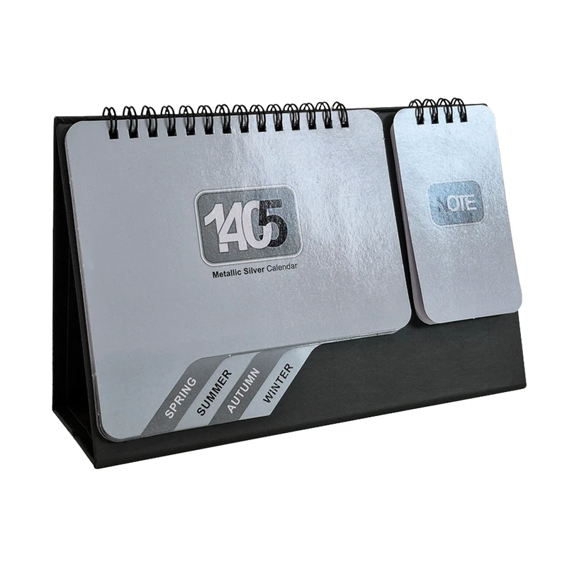 تقویم رومیزی سال 1405 مدل یادداشت دار متالیک کد 21397768