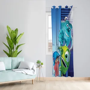  پرده مدل کارخانه هیولاها مخمل پانچی کد 348R سایز 140x280 سانتی متر
