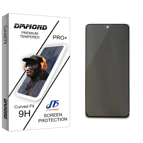 محافظ صفحه نمایش حریم شخصی جی اف مدل Diamond glass مناسب برای گوشی موبایل سامسونگ Galaxy A51