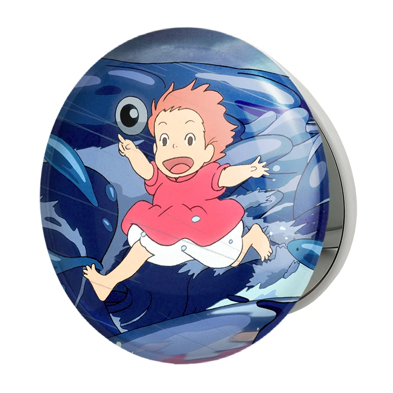 آینه جیبی خندالو طرح انیمه پونیو Ponyo مدل تاشو کد 4888 