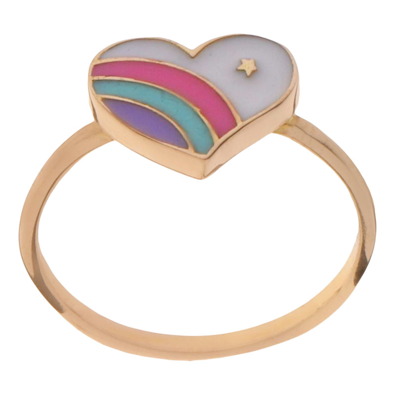 انگشتر طلا 18 عیار دخترانه میو گلد مدل R1329-45