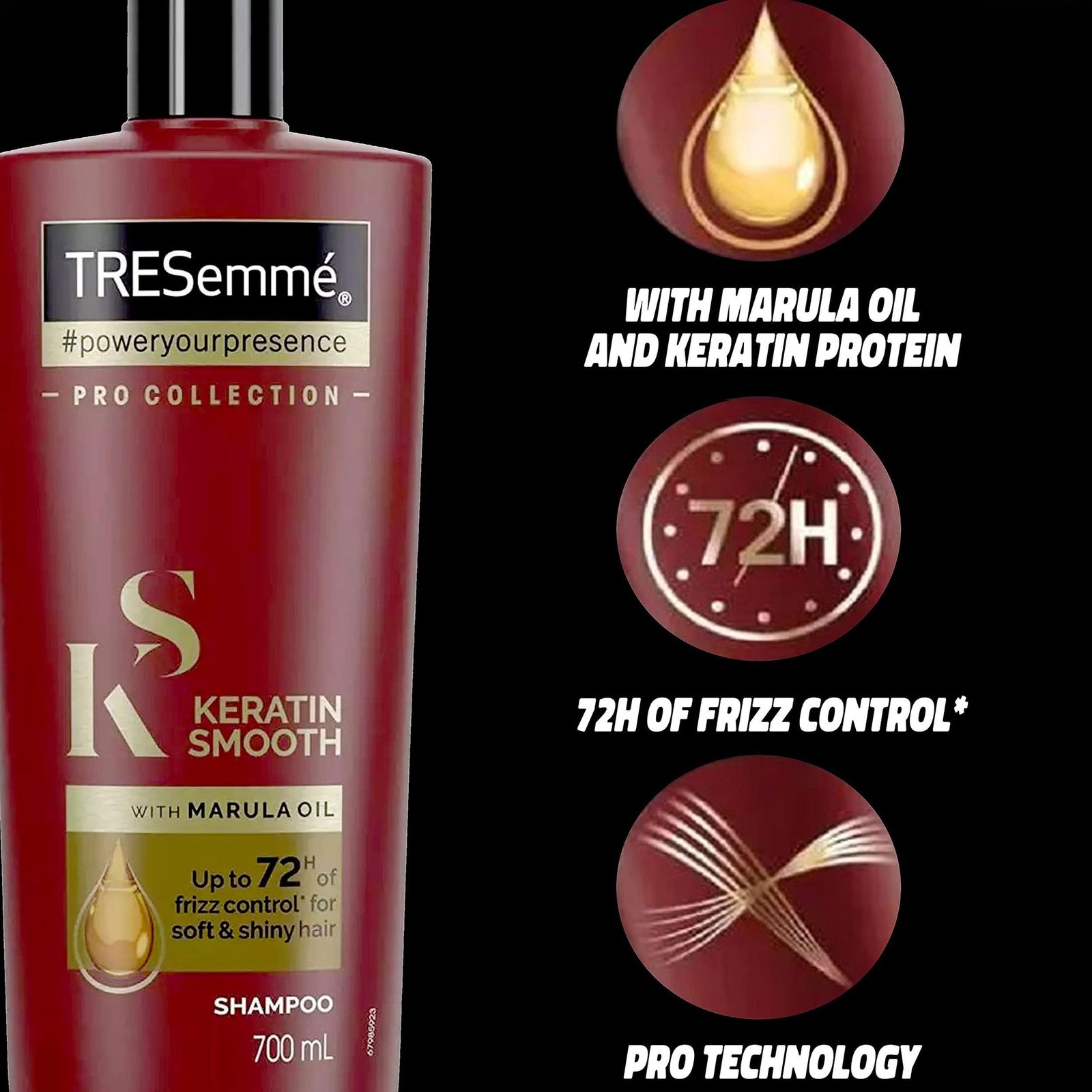 شامپو مو ترزمی مدل keratin smooth حجم 700 میلی‌لیتر -  - 2