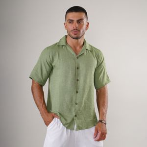 پیراهن آستین کوتاه مردانه مدل پارچه لینن خنک T-16