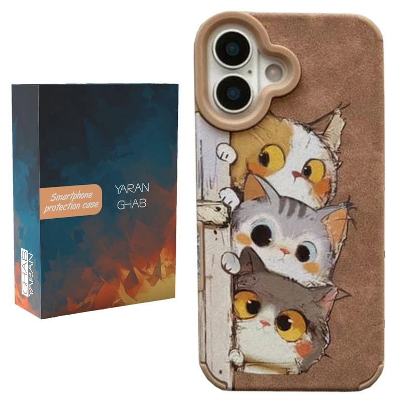 کاور قاب یاران مدل cat مناسب برای گوشی موبایل اپل iPhone 16 