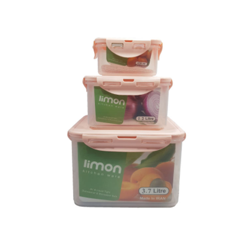 ظرف نگهدارنده لیمون مدل hm380 مجموعه 3 عددی