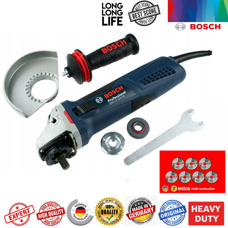 مینی فرز متوسط بوش مدل GWS 17-125 CIE + 7 Extra