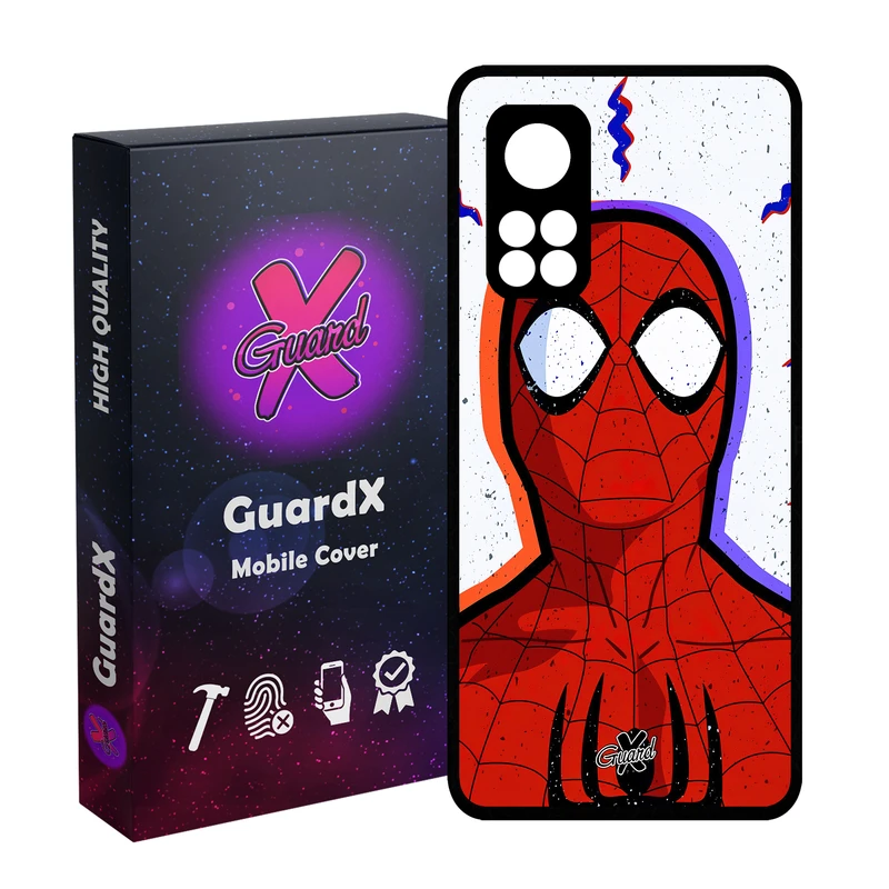 کاور گارد ایکس طرح Spider Man مدل Glass10495 مناسب برای گوشی موبایل شیائومی Mi 10T / Mi 10T Pro