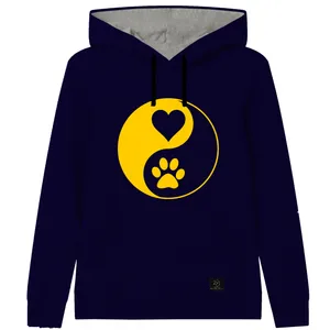 هودی دخترانه 27 مدل قلب و ردپا کد T03 رنگ سرمه ای