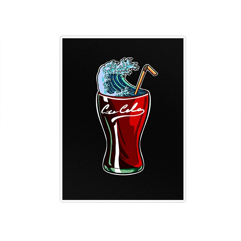 استیکر تزئینی موبایل و تبلت ماسا دیزاین مدل stkv0328 طرح cocacola