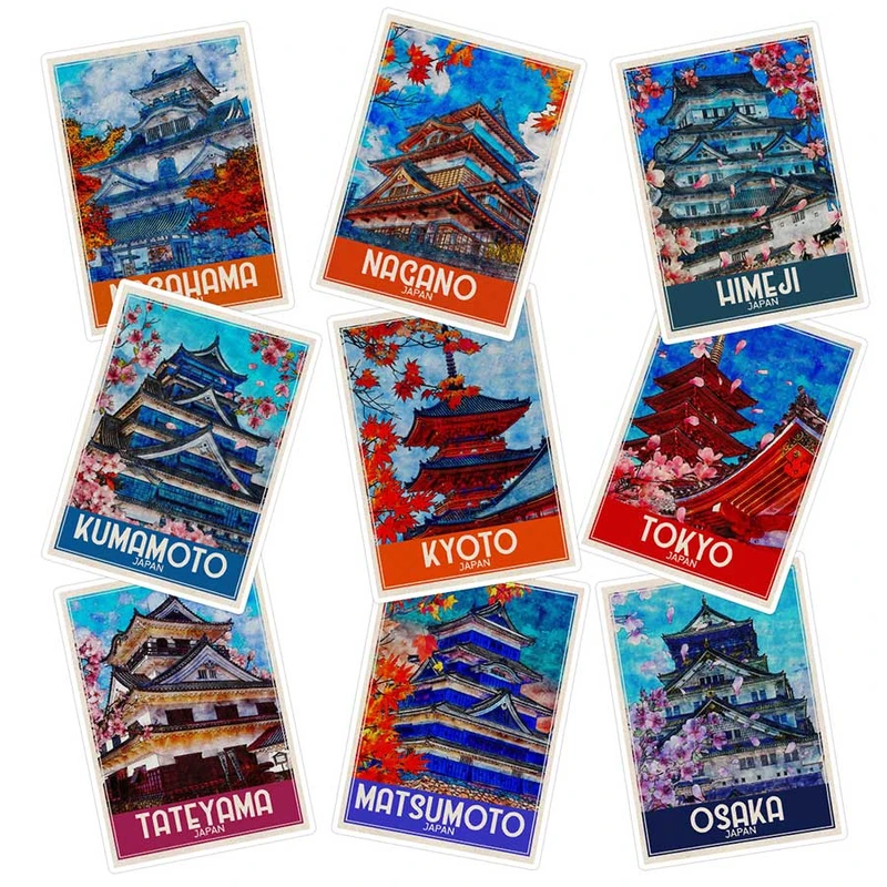    استیکر لپ تاپ ماسا دیزاین طرح japan کد SAM142 مجموعه 9 عددی