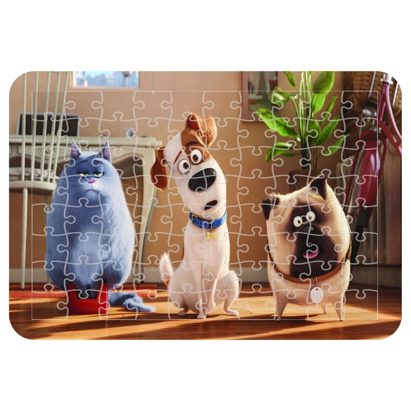 پازل 54 تکه مدل CHB1954 طرح انیمیشن زندگی مخفی حیوانات خانگی