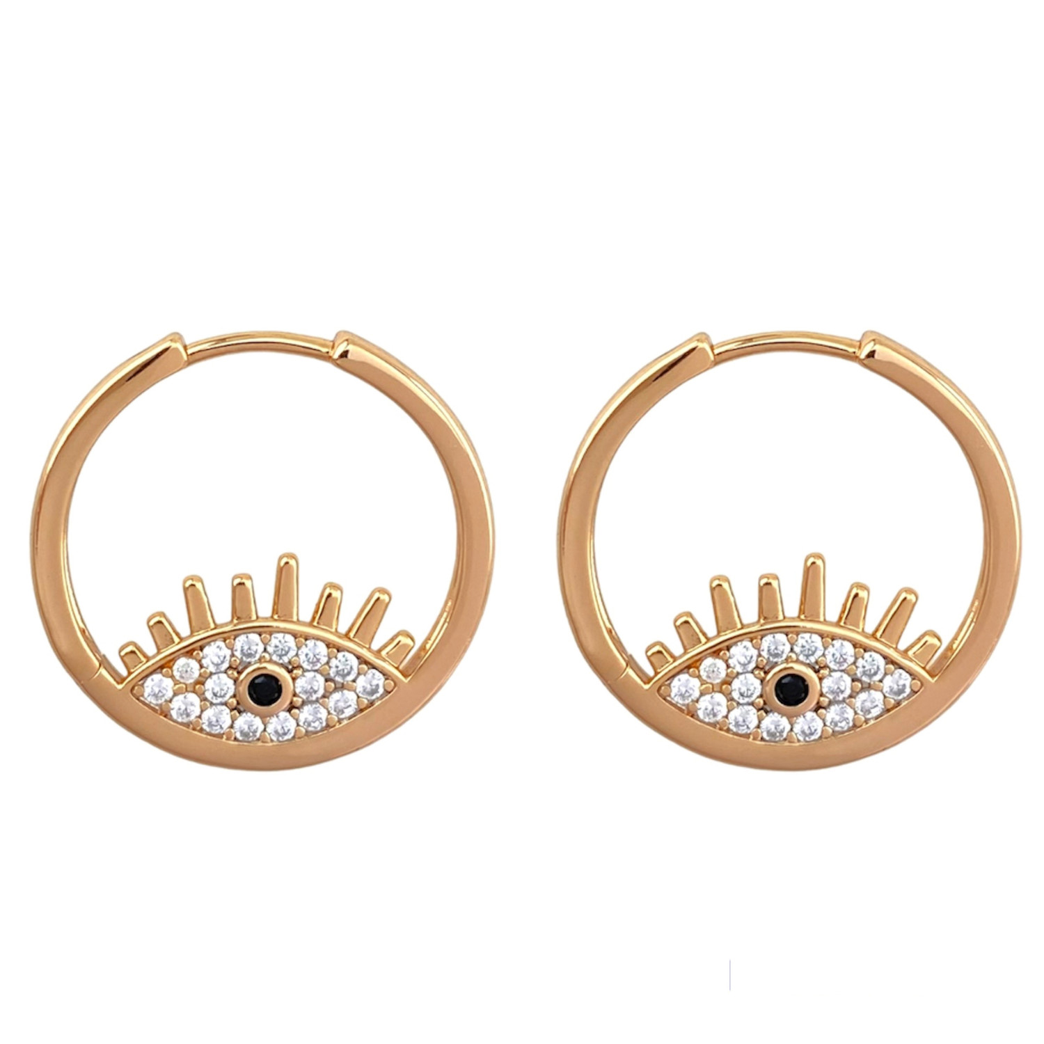 گوشواره زنانه ژوپینگ مدل چشم کد E4524 گوشواره زنانه ژوپینگ مدل چشم کد E4524