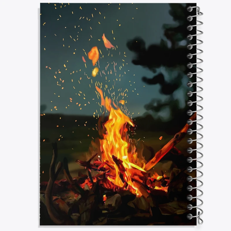 دفتر مشق 100 برگ خندالو طرح آتش کد F1120