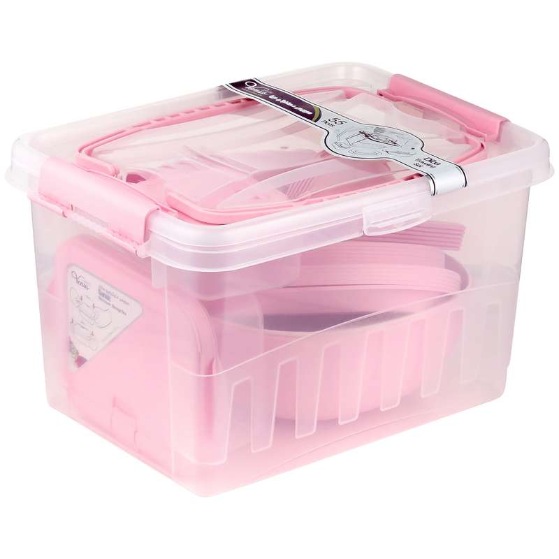 سبد پیک نیک 55 پارچه ونوس پلاستیک مدل N117 سبد پیک نیک 55 پارچه ونوس پلاستیک مدل N117