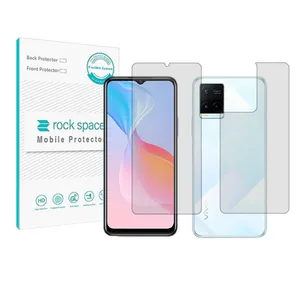 Rock space HyGEL model transparent screen protector suitable for Vivo Y21 mobile phone with back protector
