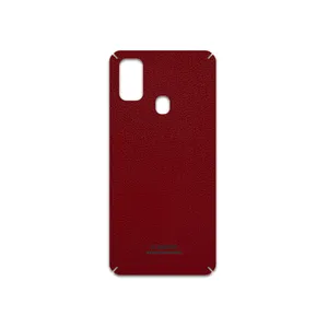 MAHOOT Red-Leather Cover Sticker for Samsung Galaxy M21
