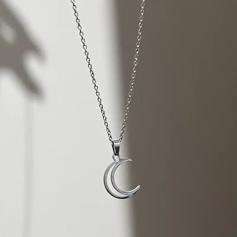 گردنبند زنانه مدل استیل ماه 230