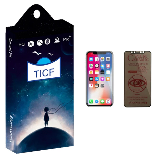محافظ صفحه نمایش حریم شخصی تی ای سی اف مدل +HD مناسب برای گوشی موبایل اپل iPhone X