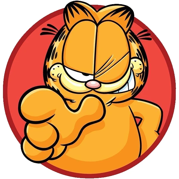 استیکر پارچه و لباس پاد آفرین طرح کارتونی گارفیلد کد 5682