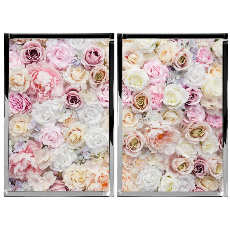 تابلو آینه مدل گل رز بسته دو عددی