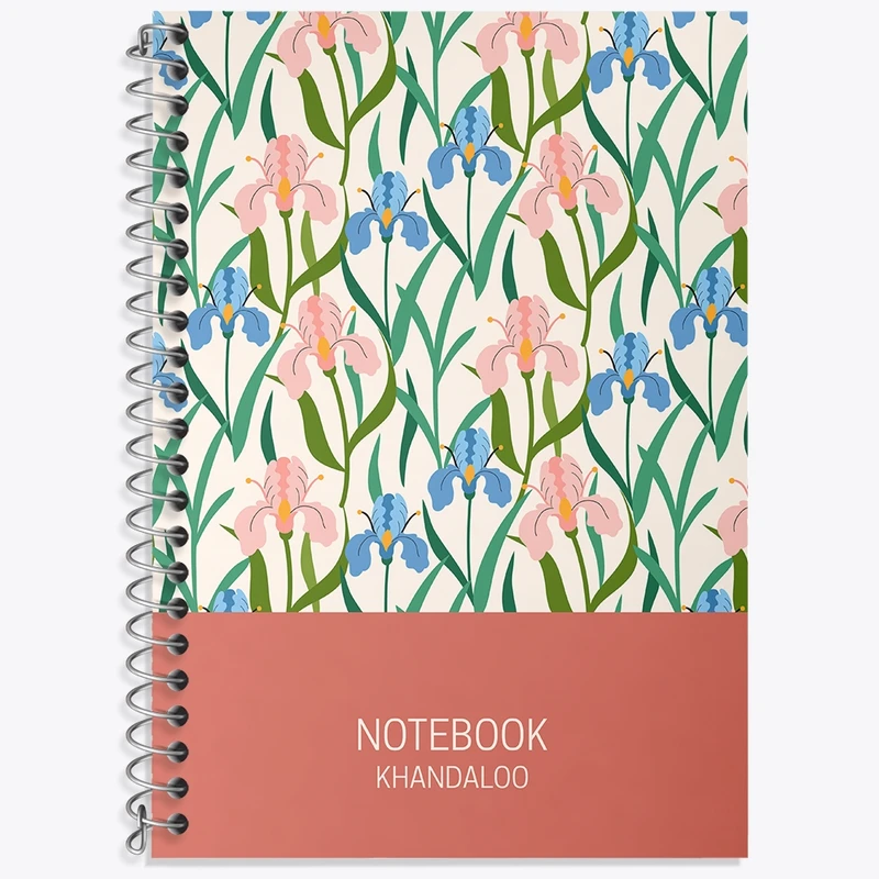 دفتر لغت 50 برگ خندالو طرح گل گلی کد N708