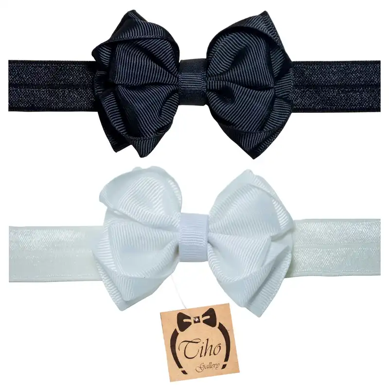 هدبند نوزادی مدل فندق کوچولو مجموعه 2 عددی