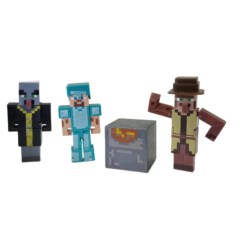 اکشن فیگور مدل ماینکرافت کد 980 ارتفاع 8 سانتی‌متر مجموعه 4 عددی