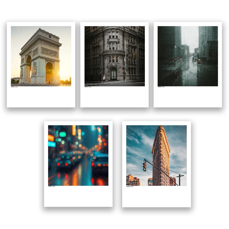 آویز تزیینی عرش مدل فانتزی منظره شهر کد Asa1268 مجموعه پنج عددی