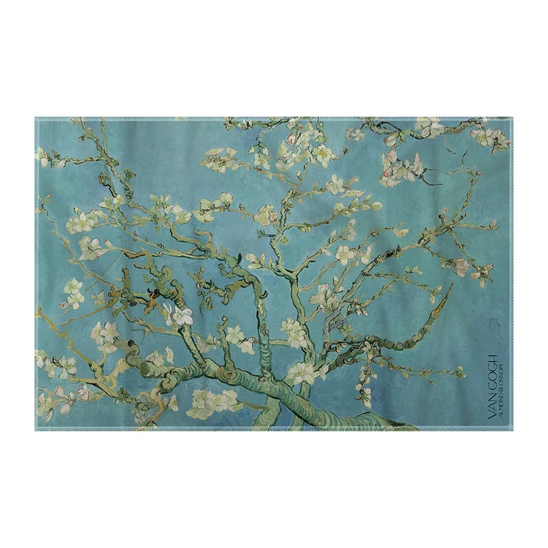 کاغذ کادو ترمه طراحان ایده مدل شکوفه بادام از ونگوگ کد art0039