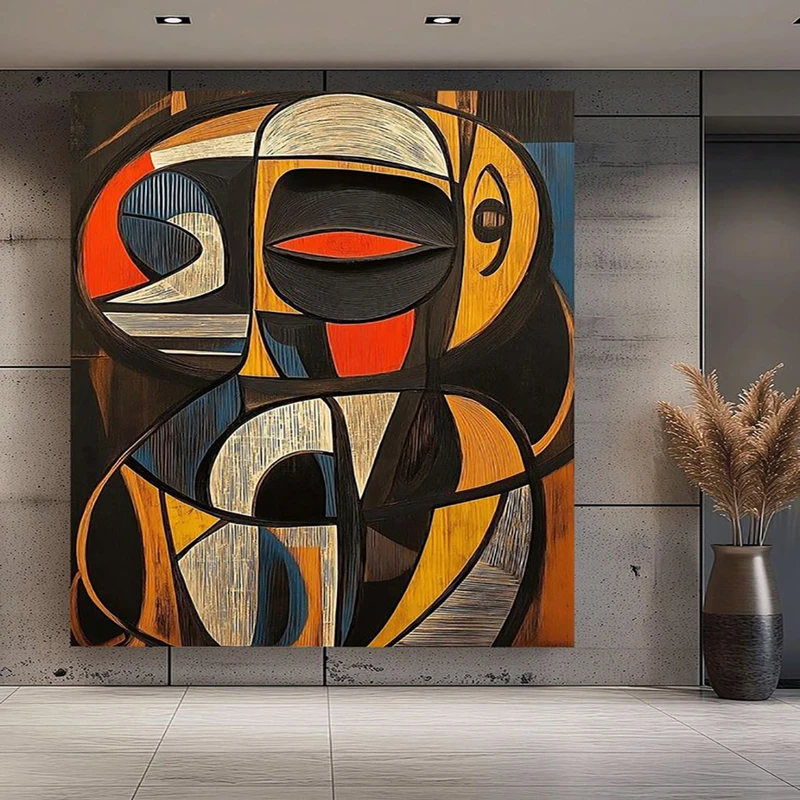 پوستر پارچه ای طرح مخمل انتزاعی مدل آفریقایی کد FP106448