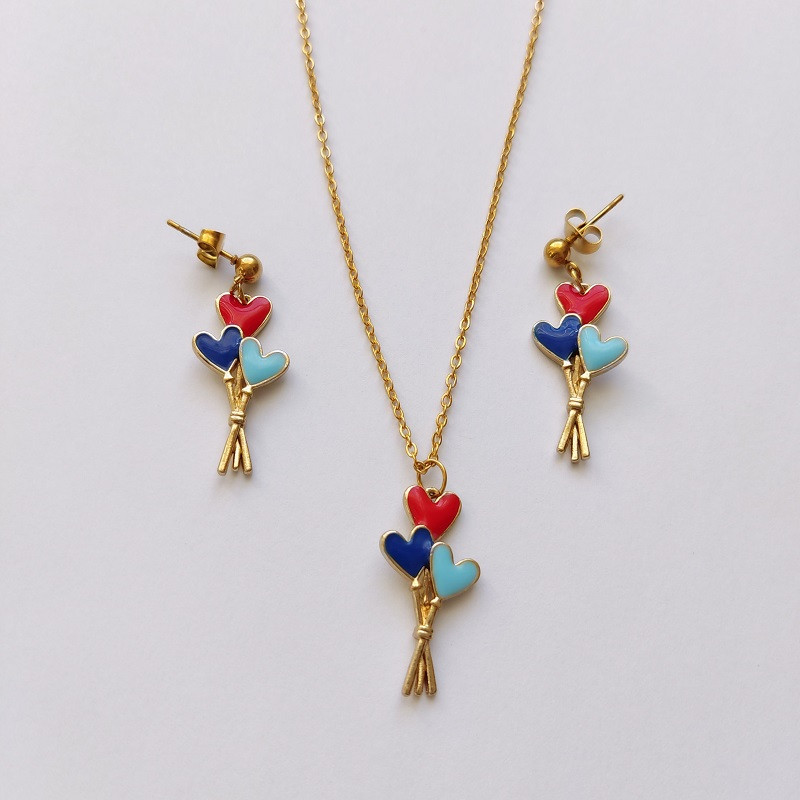 نیم ست زنانه مدل بادکنکی قلبی 100