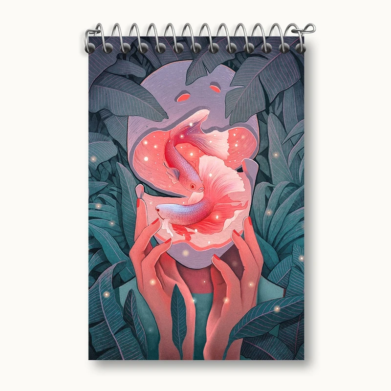 دفتر یادداشت 50 برگ خندالو مدل ماهی کد F43