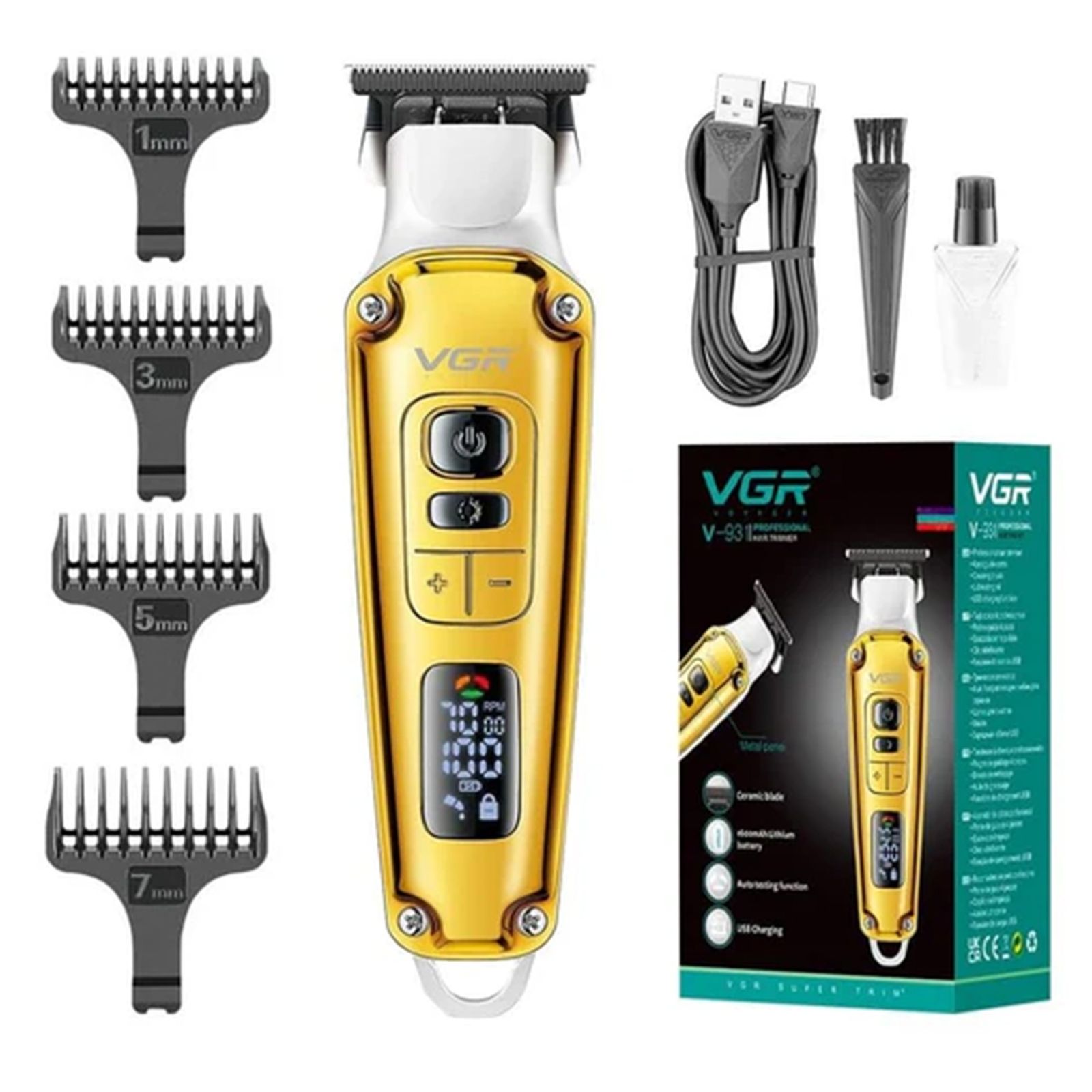 ماشین اصلاح موی سر و صورت وی جی ار مدل V-931 -  - 9