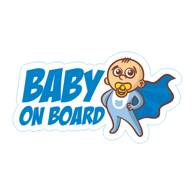 برچسب بدنه خودرو طرح BABY ON BOARD مدل پسرانه کد 25