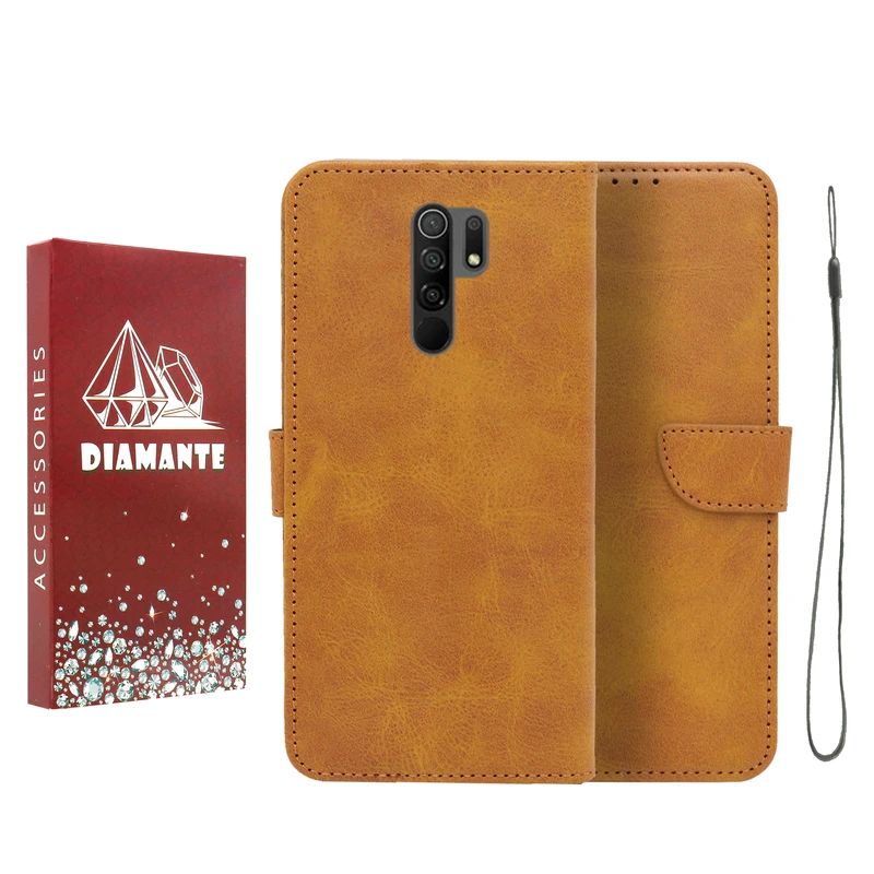 کیف کلاسوری دیامانته مدل Bandaviz Rd مناسب برای گوشی موبایل شیائومی Redmi 9 Prime به همراه بند آویز
