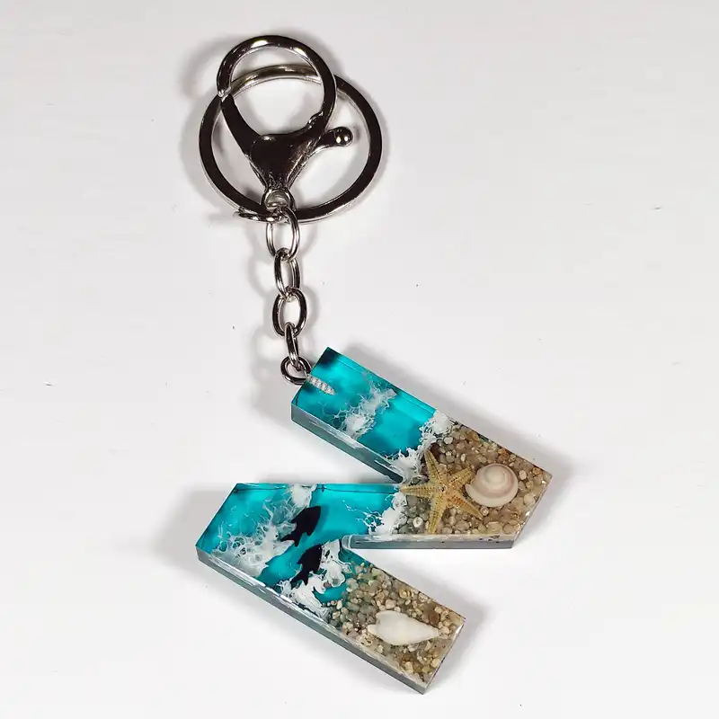 جاکلیدی مدل رزینی طرح دریا حرف N