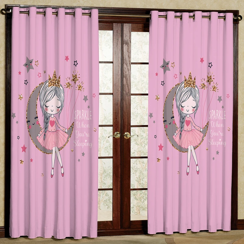  پرده مدل دختر مخمل پانچی کد 1533 سایز 140x280 سانتی متر