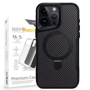 BodyGuard Carbon Stand Case For Apple iPhone 16 Pro