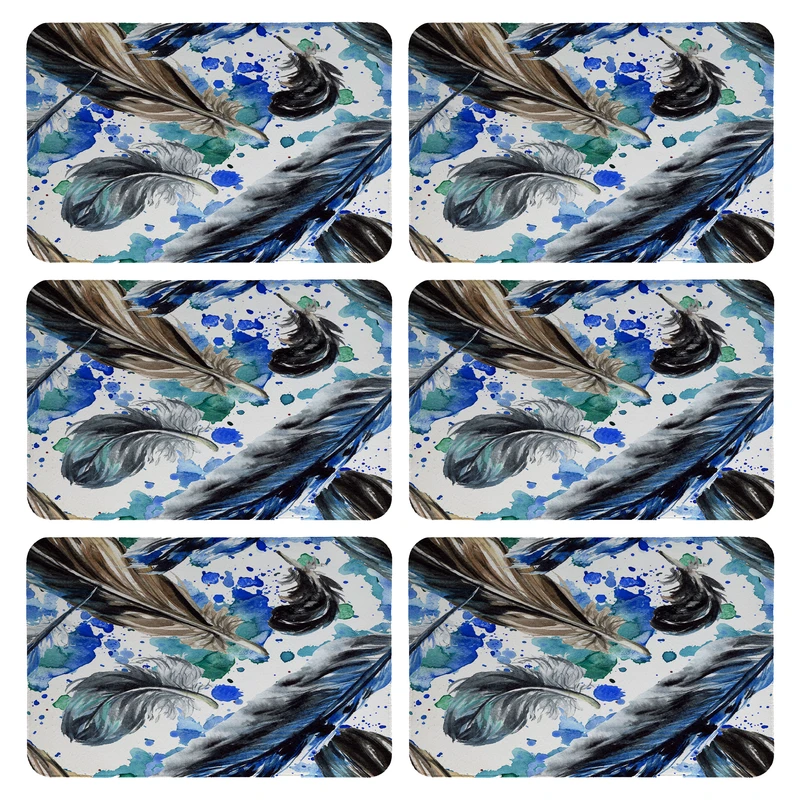 زیربشقابی طرح پر کد 9248 بسته 6 عددی 