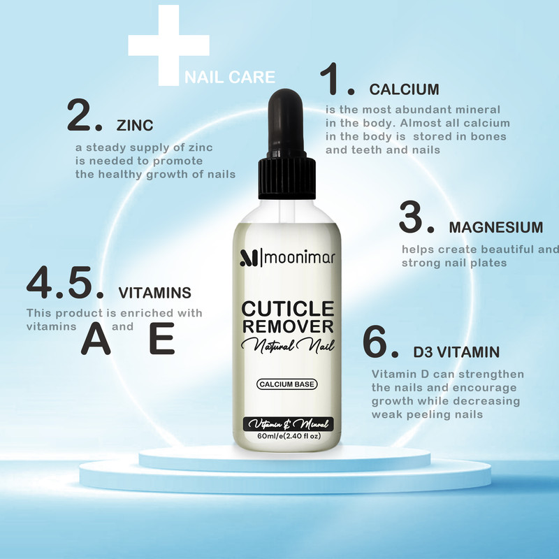 محلول کوتیکول ریموور ناخن مونیمار مدل CALCIUM BASE حجم 60 میلی لیتر